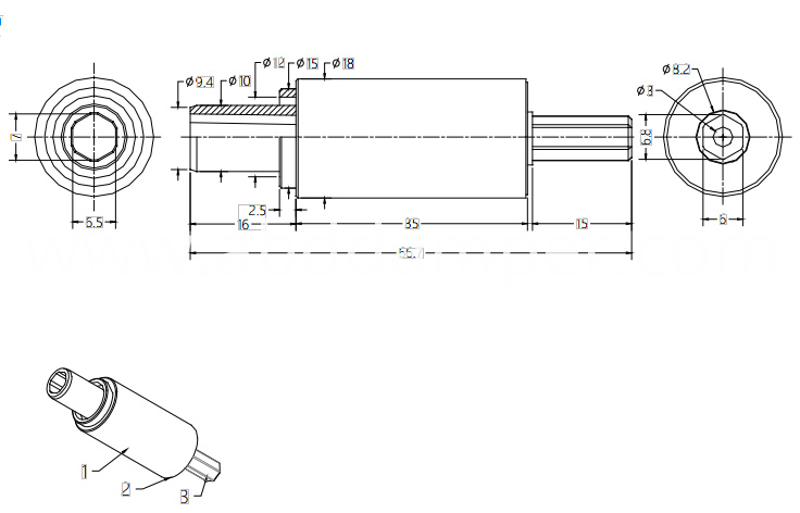 Shaft Damper Drawing For Screen Window Shaft Damper Drawing For Screen Window